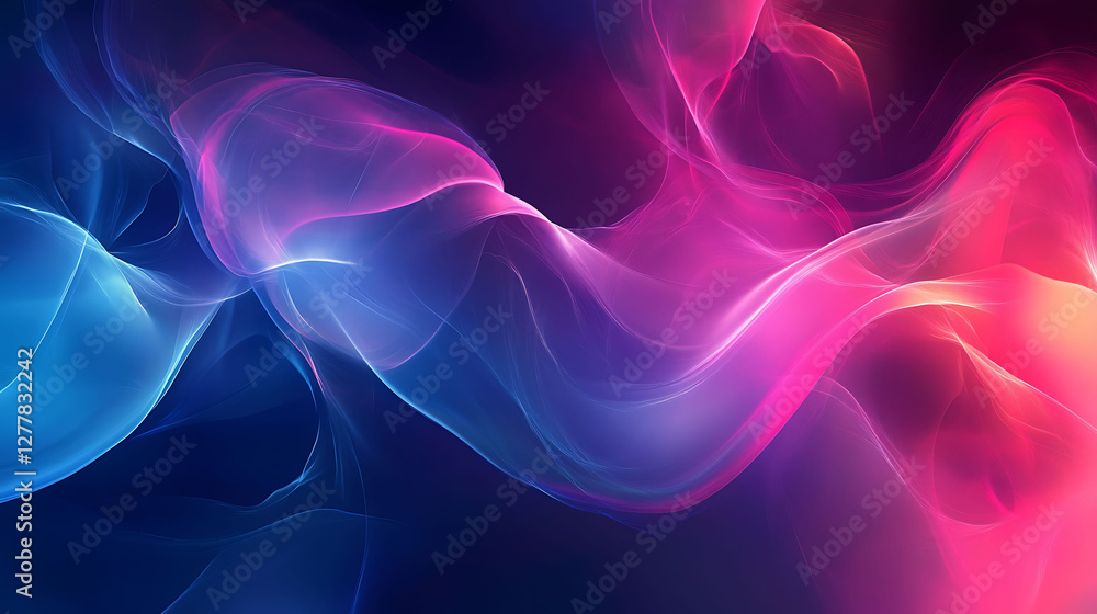 Fototapeta premium Abstract Blue Pink Swirling Light Energy Flow