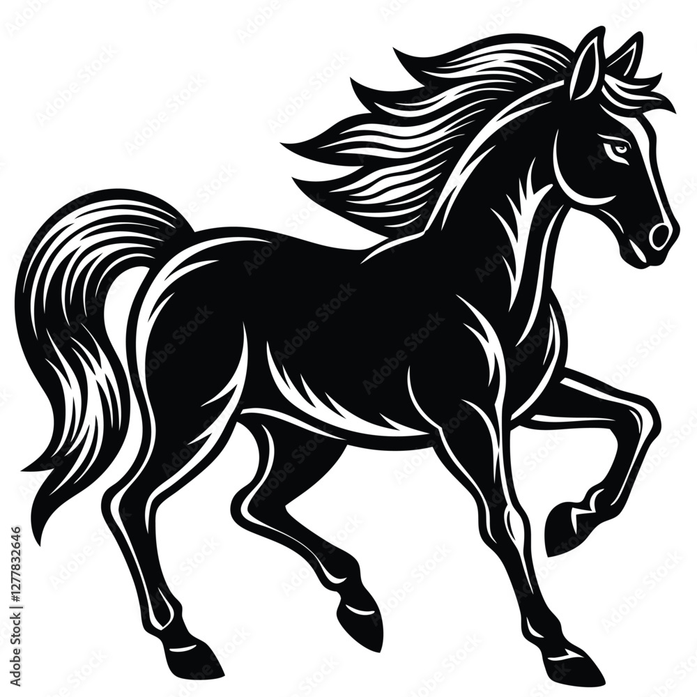 Obraz premium horse silhouette vector