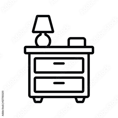 nightstand icon vector design template simple and clean