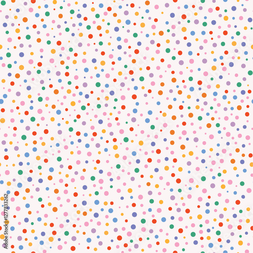 Dots graphic drawn modern pattern. Perfect for child textile or fabrics or wrapping paper.
