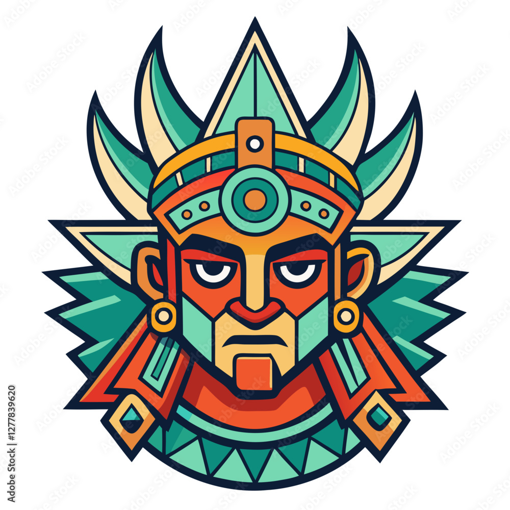 Tribal warrior vector illustration with armor
Tribal warrior vector illustration with armor