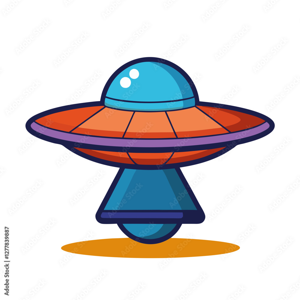 Cartoon UFO spaceship vector illustration
Cartoon UFO spaceship vector illustration