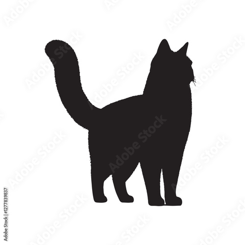 Wallpaper Mural Cat Silhouette - Stretching Cat in Minimalist Art Style - Cat Vector - Cat Illustration - Minimalist Cat Silhouette - Cat Vector - Cat Digital Art
 Torontodigital.ca