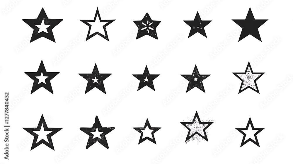 Stylish star icons aesthetic set images Stylish star icons aesthetic set images