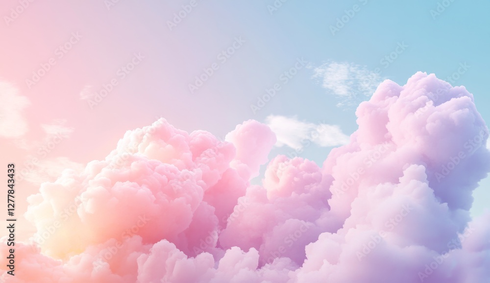 Pastel cloudscape, sunrise, dreamy sky, background, design Pastel cloudscape, sunrise, dreamy sky, background, design
