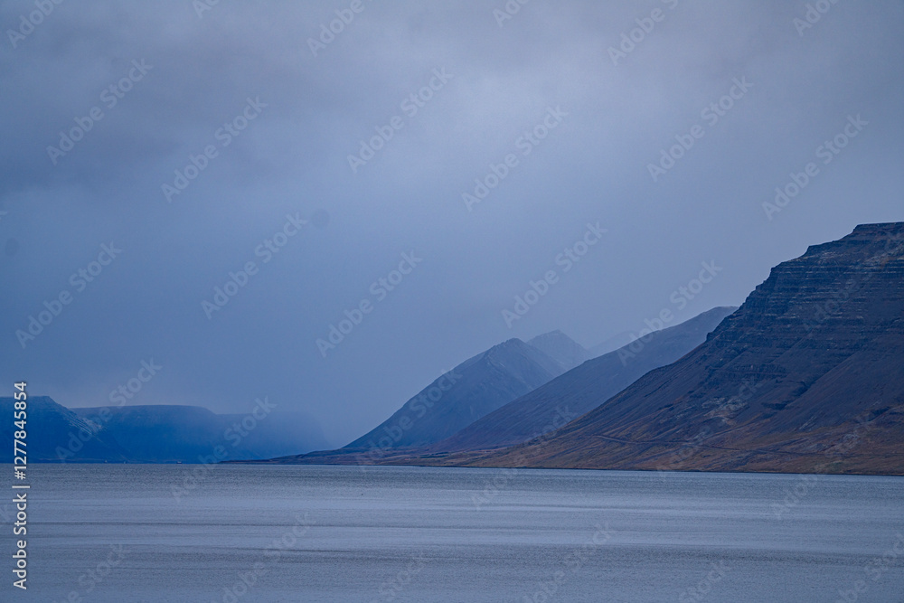 Fototapeta premium The autumn landscape in Westfjords of Iceland.
