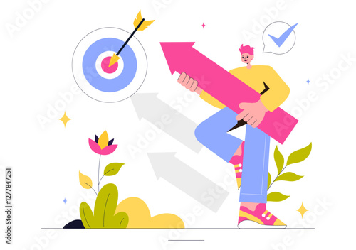 Self Improvement Illustration featuring Upskilling, Learning at Work, Educational Qualifications, and Personal Growth for Career and Self Development