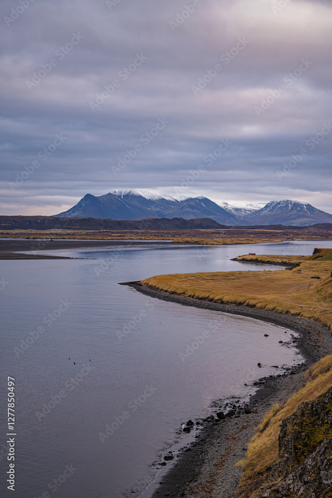 The fjords landscape in Westfjords of Iceland, autumn time. The fjords landscape in Westfjords of Iceland, autumn time.