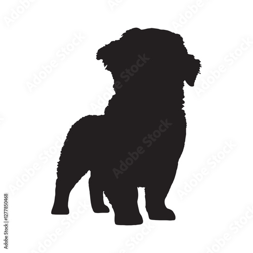 Dog Silhouette - Well-Defined Dog Figure for Clothing - Dog Vector - Dog Illustration - Minimalist Dog Silhouette - Dog Vector - Dog Icon
