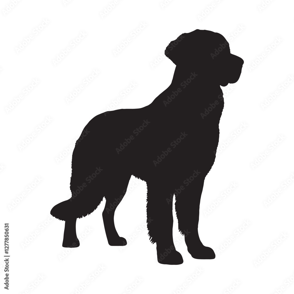 Naklejka premium Dog Silhouette - Refined Dog Silhouette for Advertising - Dog Vector - Dog Illustration - Minimalist Dog Silhouette - Dog Vector - Dog Icon 