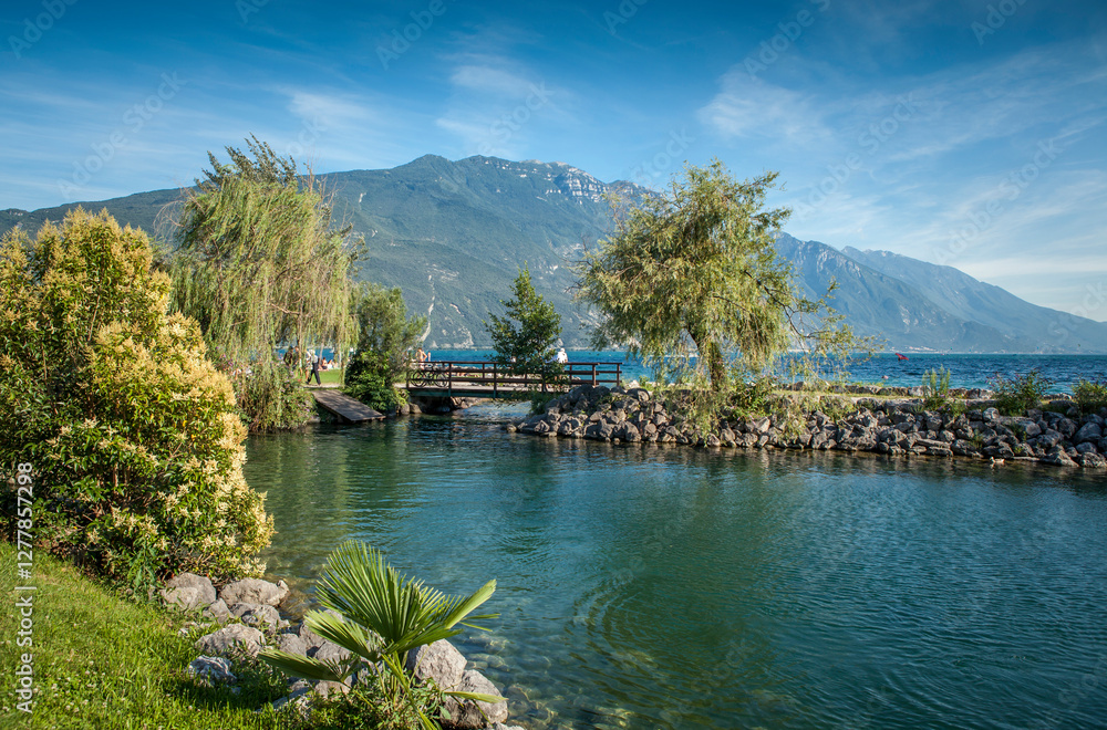 Naklejka premium Beautiful landscape of Lake Garda, Italy.