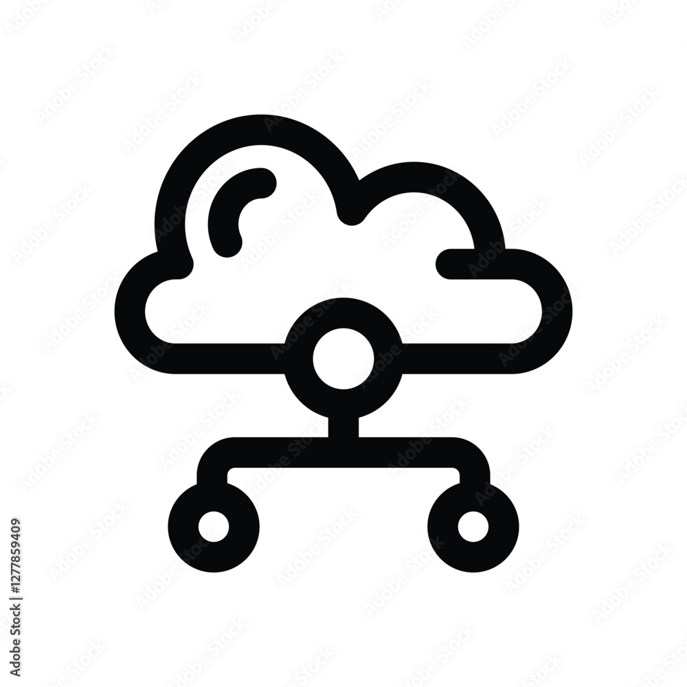 cloud computing line icon. Clean and minimalist vector icon for websites, mobile apps, presentations, and logos. Fully scalable and customizable for any project. cloud computing line icon. Clean and minimalist vector icon for websites, mobile apps, presentations, and logos. Fully scalable and customizable for any project.