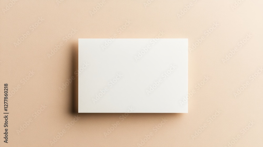 Minimalist blank canvas on beige surface for creative projects Minimalist blank canvas on beige surface for creative projects
