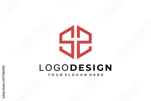 Letter SS logo template. Unique modern creative logotype. Vector icon.