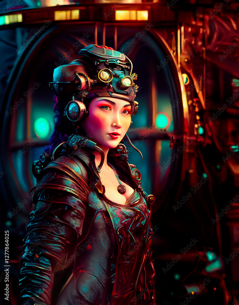 Steampunk woman Concept