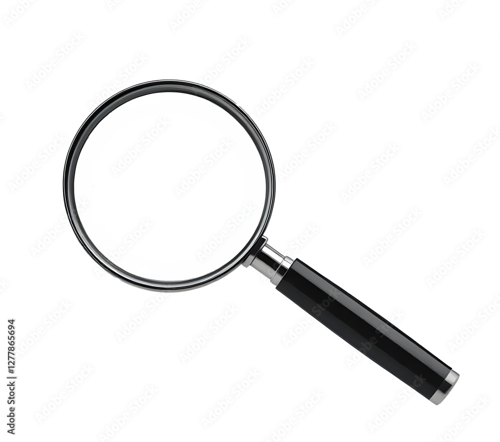 ia generated. magnifying glass isolated on white background ia generated. magnifying glass isolated on white background