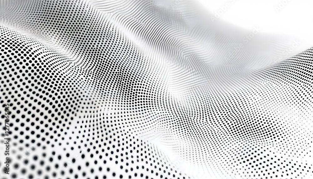 Wavy abstract background design with halftone dots and curved lines Wavy abstract background design with halftone dots and curved lines