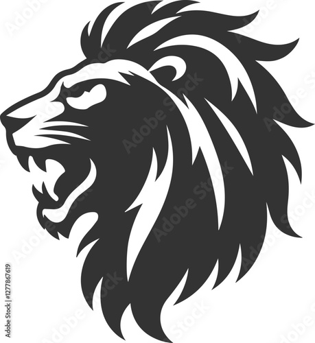 Wallpaper Mural A lion with ears pinned back growling Torontodigital.ca