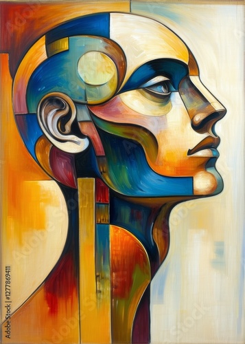 Abstract head of a person, ...