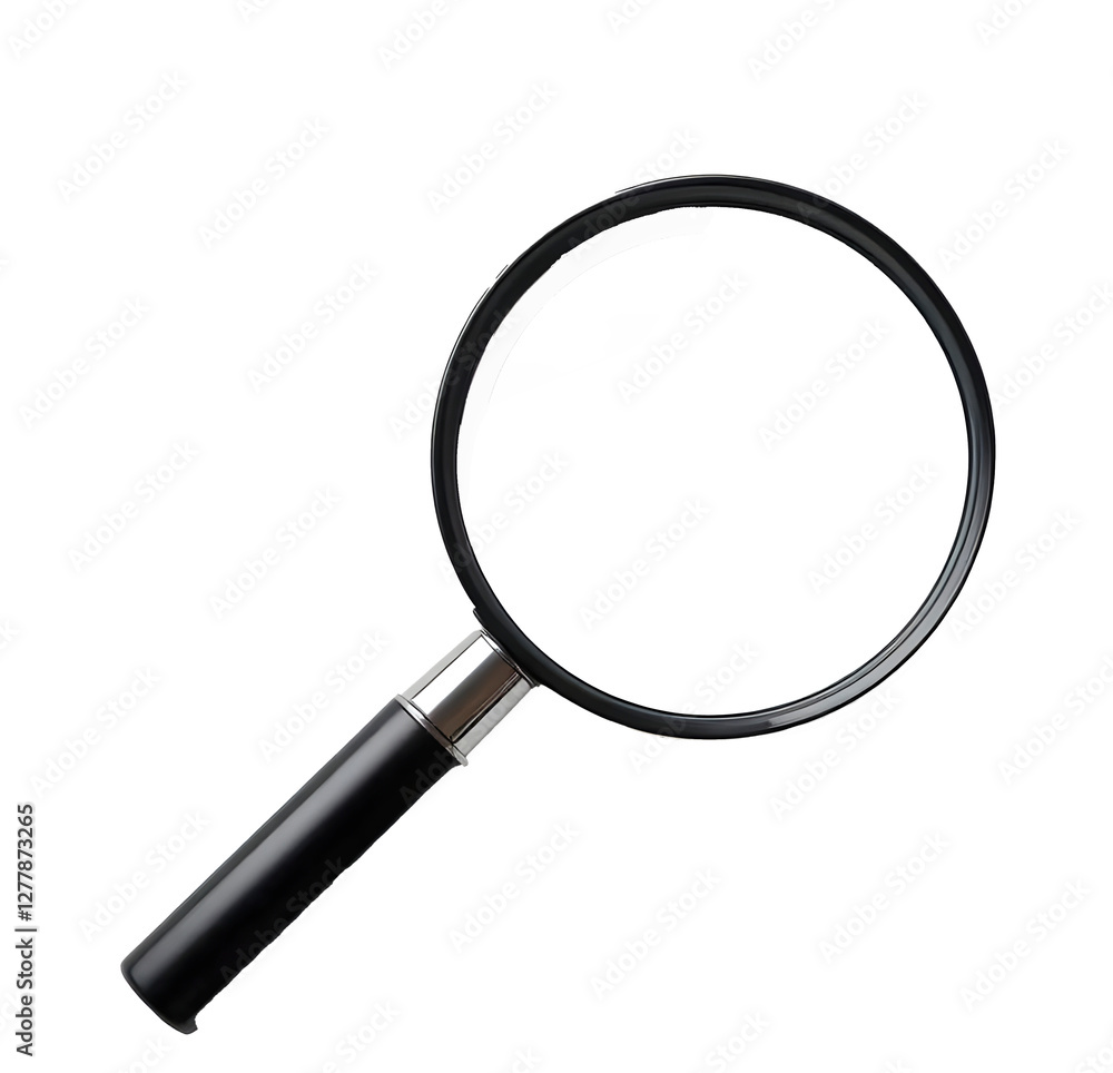 ia generated. magnifying glass isolated on white background ia generated. magnifying glass isolated on white background