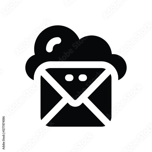 email glyph icon. Strong and solid vector icon for websites, mobile interfaces, presentations, and visual branding. High quality and easy to edit.