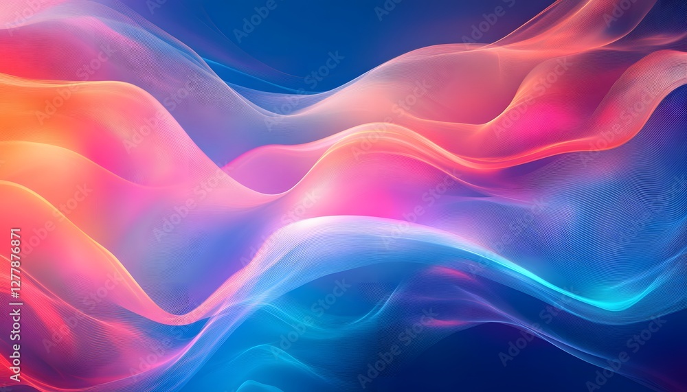 Obraz premium Abstract flowing waves of vibrant colors create a mesmerizing effect