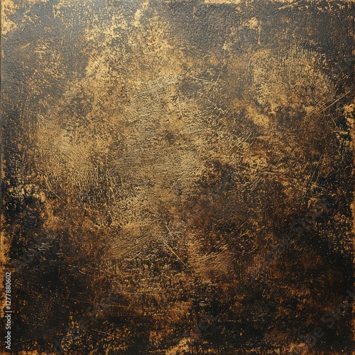Rustic elegance in brushed old bronze textures with circular golden tones and scratches.