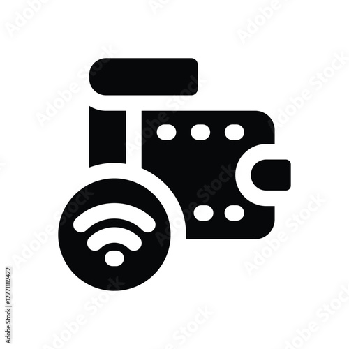 ewallet glyph icon. Strong and solid vector icon for websites, mobile interfaces, presentations, and visual branding. High quality and easy to edit.