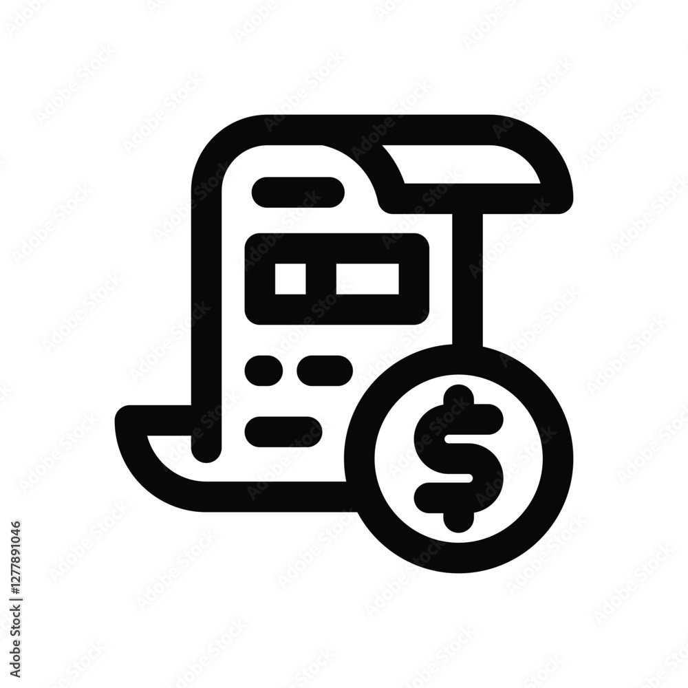 invoice line icon. Clean and minimalist vector icon for websites, mobile apps, presentations, and logos. Fully scalable and customizable for any project. invoice line icon. Clean and minimalist vector icon for websites, mobile apps, presentations, and logos. Fully scalable and customizable for any project.