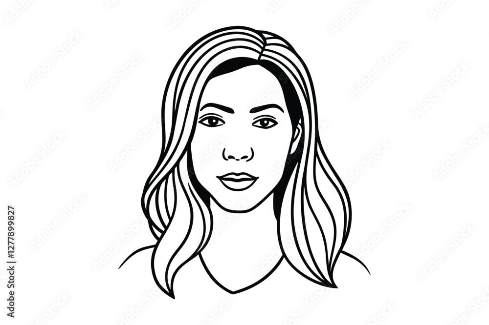 girl with long hair line art with vector Drawing Illustration
girl with long hair line art with vector Drawing Illustration