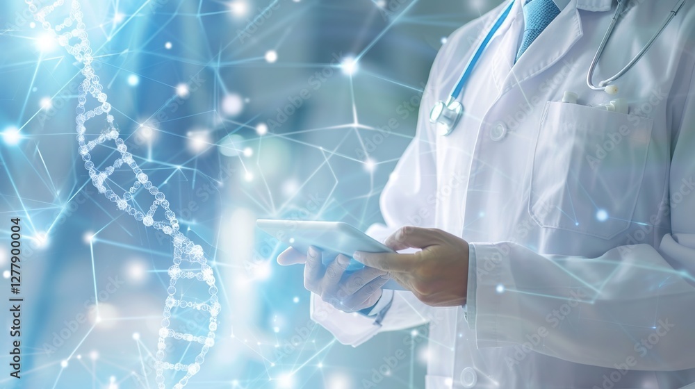 The Digital Leap in Healthcare: A Doctor's Interaction with Futuristic Tech The Digital Leap in Healthcare: A Doctor's Interaction with Futuristic Tech