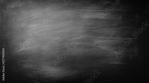 A chalkboard texture background with a gradient going from light gray to black. The surface is grainy and shows chalk remnants. photo