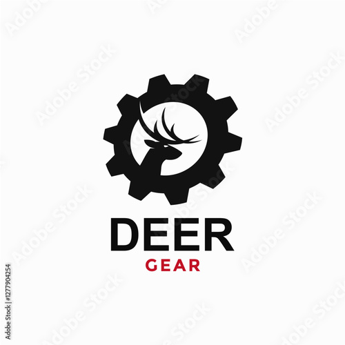 deer and gear simple logo