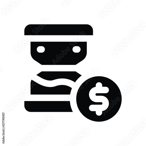 hourglass glyph icon. Strong and solid vector icon for websites, mobile interfaces, presentations, and visual branding. High quality and easy to edit.