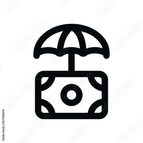 insurance line icon. Clean and minimalist vector icon for websites, mobile apps, presentations, and logos. Fully scalable and customizable for any project.