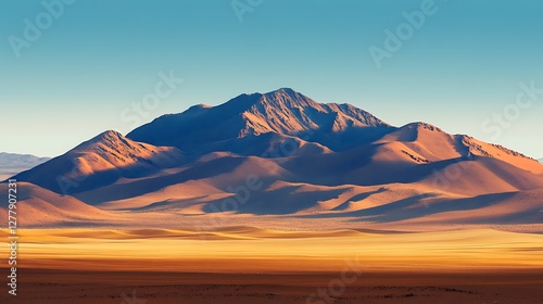 Majestic Desert Mountain Range Under a Clear Sky