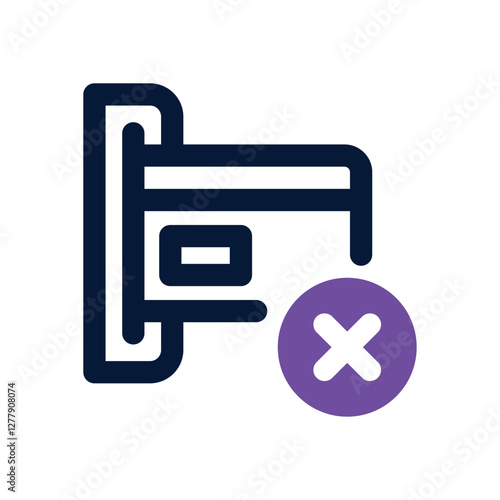 cancelled dual tone icon. Sleek and modern vector icon for websites, mobile apps, marketing materials, and corporate design. Fully scalable and ready to use.