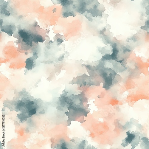 Seamless Watercolor Wash Pattern Soft Abstract Toile Design for Fashion and Home Decor