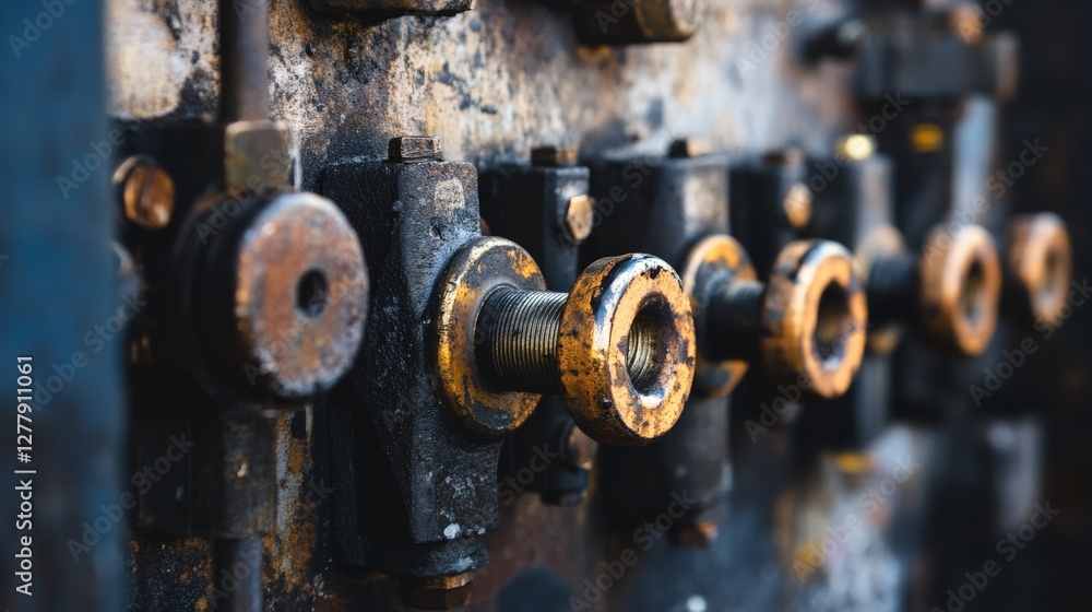 Detailed View of Railway Switch Mechanism in Action Detailed View of Railway Switch Mechanism in Action
