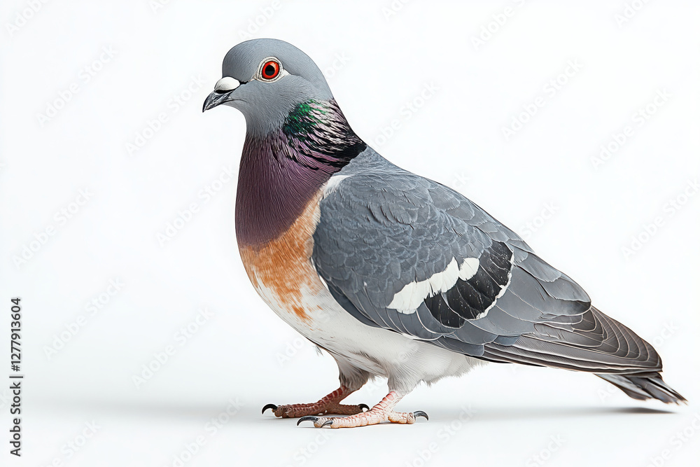 Fototapeta premium Bird isolated on white background.
