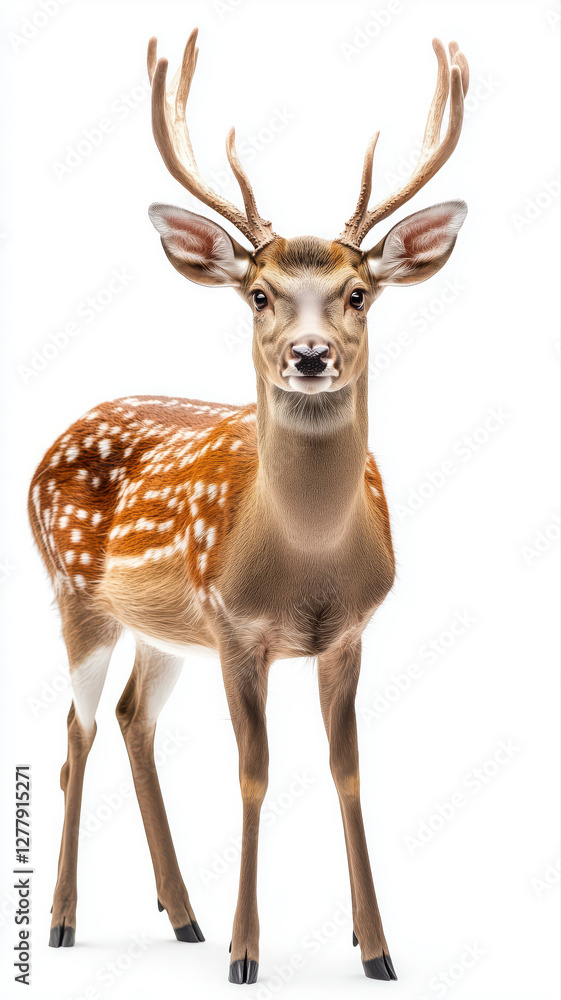 Fototapeta premium Deer isolated on white background.