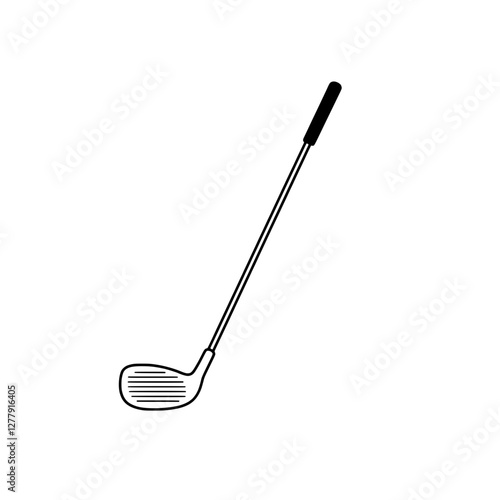 Golf Club Illustration: A minimalist illustration of a golf club, a symbol of precision and the pursuit of excellence in the sport.