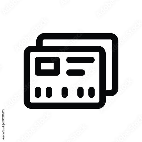 card payment line icon. Clean and minimalist vector icon for websites, mobile apps, presentations, and logos. Fully scalable and customizable for any project.