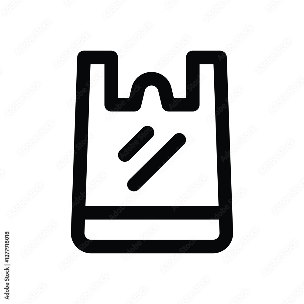 plastic bag line icon. Clean and minimalist vector icon for websites, mobile apps, presentations, and logos. Fully scalable and customizable for any project. plastic bag line icon. Clean and minimalist vector icon for websites, mobile apps, presentations, and logos. Fully scalable and customizable for any project.