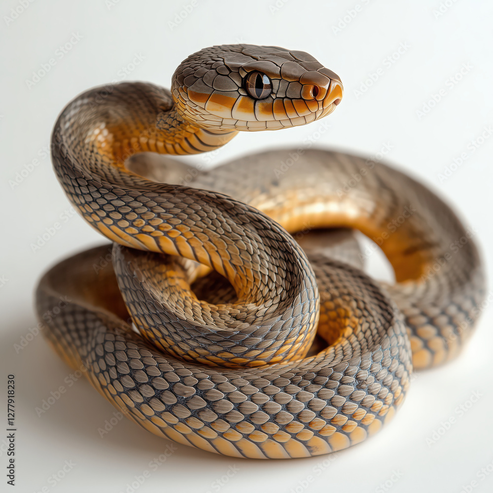 Obraz premium Snake isolated on white background.