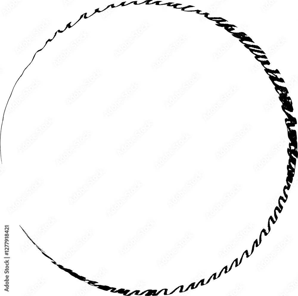 Circle drawn with brush. Design elements Circle drawn with brush. Design elements