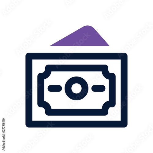 money dual tone icon. Sleek and modern vector icon for websites, mobile apps, marketing materials, and corporate design. Fully scalable and ready to use.