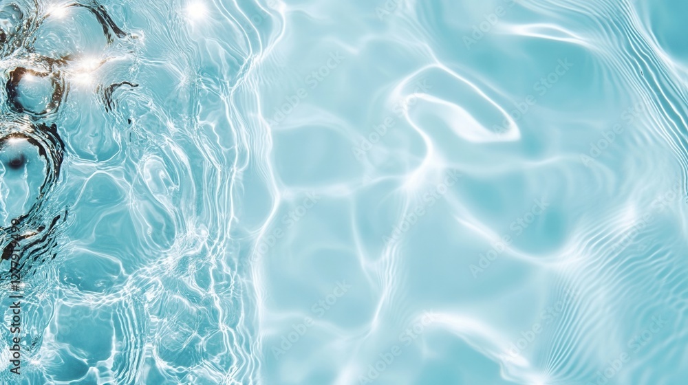 Naklejka premium Water surface with light reflections and textures.