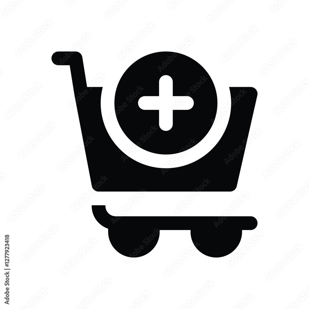 add to cart glyph icon. Strong and solid vector icon for websites, mobile interfaces, presentations, and visual branding. High quality and easy to edit. add to cart glyph icon. Strong and solid vector icon for websites, mobile interfaces, presentations, and visual branding. High quality and easy to edit.