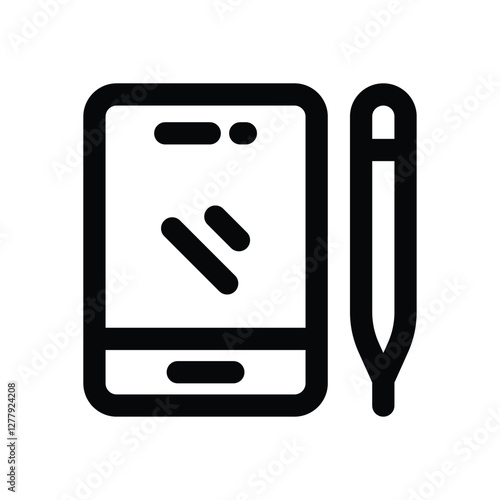 tablet line icon. Clean and minimalist vector icon for websites, mobile apps, presentations, and logos. Fully scalable and customizable for any project.
